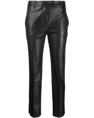 Incotex Stretch Faux Leather Slim Fit Trousers - Grey