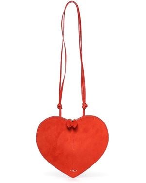 Alaïa Le Cur Leather And Suede Shoulder Bag - Red