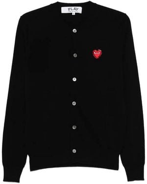 Comme des Garçons V Neck Cardigan - Black