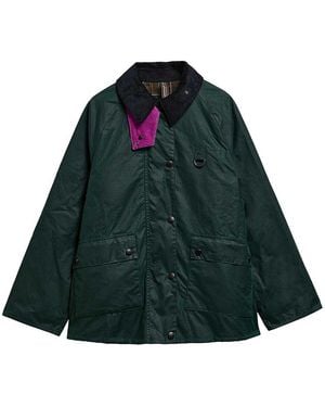 Barbour Paul Smith X Spey Long Waxed Jacket - Green