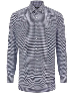 Barba Napoli Vichy Shirt - Blue