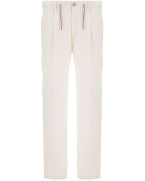 Herno Pleat Trousers - White