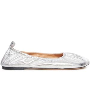 Niccolò Pasqualetti Obliqua Soft Ballerinas Calf - White