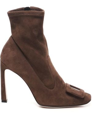 Roger Vivier Trompette Bootie Boots - Brown