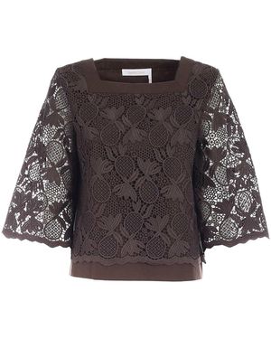 See By Chloé Lace Blouse - Black