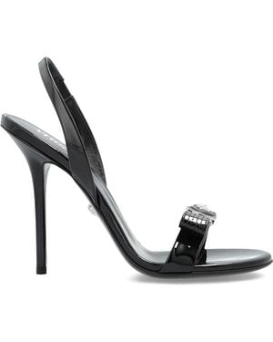 Versace Patent Calf Leather Sandals - Metallic