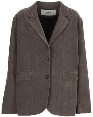 ELEH Corduroy-Effect Blazer - Black
