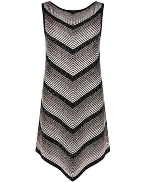 D. EXTERIOR Viscose Blend Lurex Degradation Dress - Gray