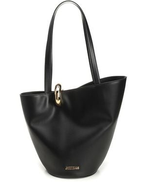 Jacquemus Medium "Bambola" Bucket Bag - Black