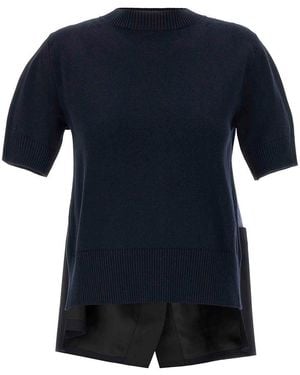 Sacai Patchwork Jumper - Blue