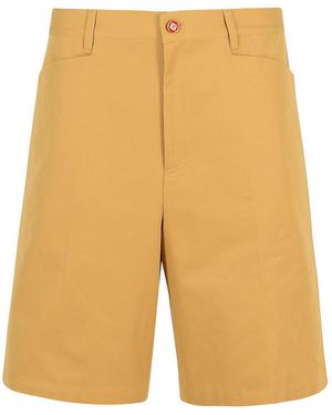 CASABLANCA Chicano Cotton Bermuda Shorts - Yellow