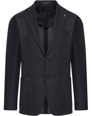 Tagliatore Unstructured Wool Blazer - Blue