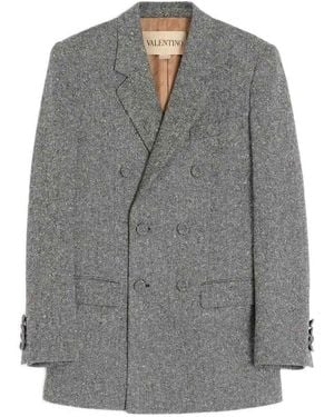 Valentino Garavani Double-Breasted Jacket - Grey