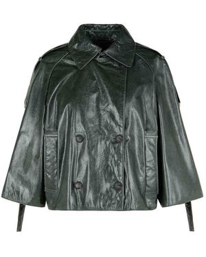 Max Mara 'Tenace' Leather Jacket - Green