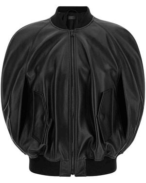 Balenciaga Sleeveless Leather Jacket - Black