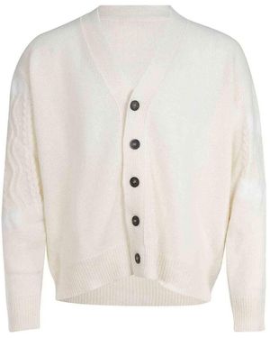 ATOMOFACTORY Cardigan Made Of Wool Blend - White