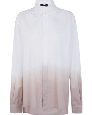 Maria Calderara Shaded Cotton Muslin Shirt - White