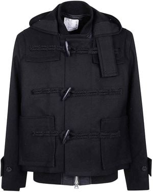 Sacai Wool Melton Blouson - Black