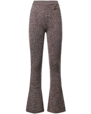 Sportmax Wool Blend Flared Pants - Gray