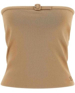 Courreges 'Buckle' Top - Natural