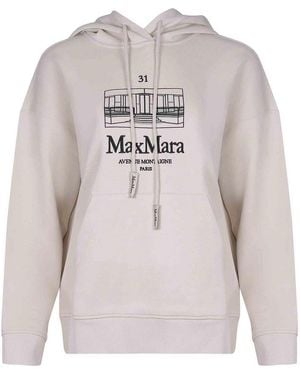 Max Mara Sweatshirt Made Of Cotton Blend - Grey