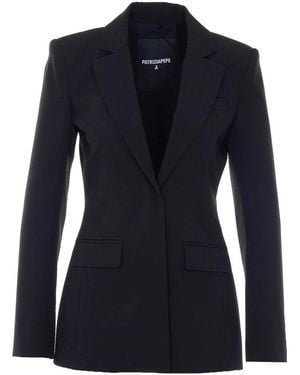 Patrizia Pepe Jacket With Button Closure - Blue