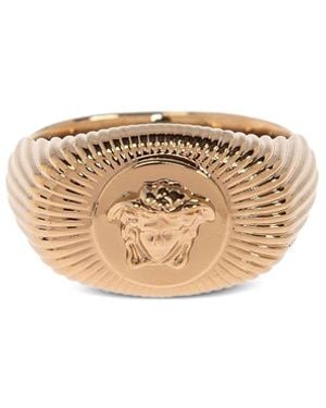 Versace Tone Medusa Head Ring - Natural