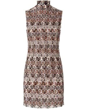 Missoni Short Sleeveless Lace Dress - Brown