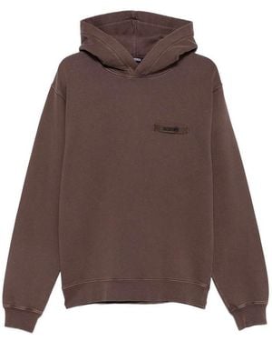 Jacquemus Gros Grain Hooded Sweatshirt - Brown