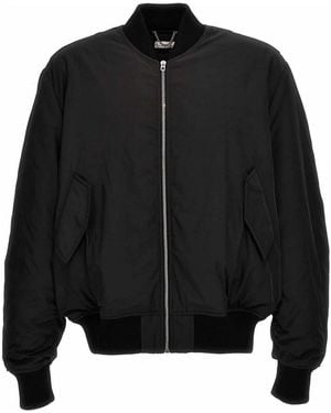Studio Nylon Bomber Jacket - Black