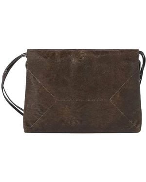Brunello Cucinelli Shoulder Bag Lizard - Brown