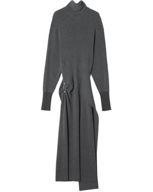 Lanvin Wool And Cashmere Blend Midi Dress - Gray