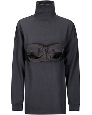 VAQUERA Balconette Bra Turtleneck T Shirt Knit - Black