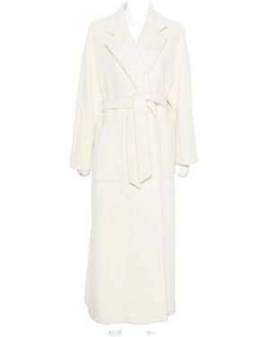 Tagliatore Wool Long Coat - White