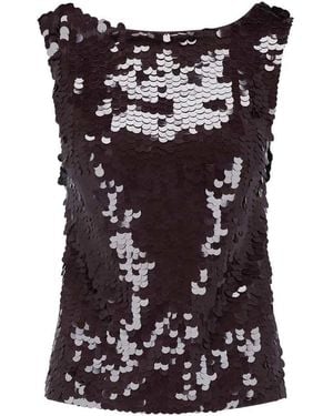 P.A.R.O.S.H. Sequin Top - Black