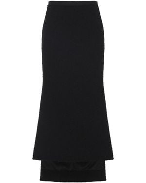 Lanvin Asymmetric Straight-Fit Skirt - Black
