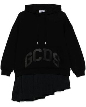 Gcds Lounge Logohoodie Mini Dress - Black