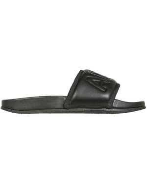 Ambush Leather Slide Sandals - Black