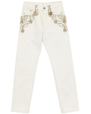 Versace Vaqueros Rectos - Blanco