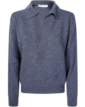 Victoria Beckham Polo Collar Jumper - Blue