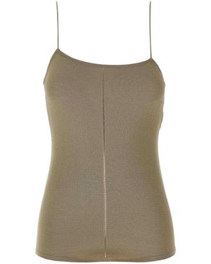 Lemaire Intricate Perforated Viscose Blend Top - Green
