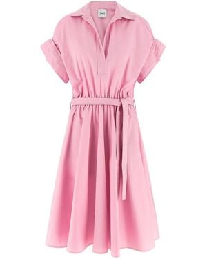 Nude Chemisier Dress - Pink