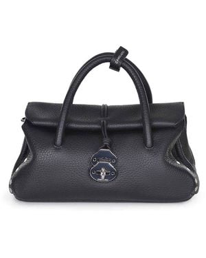 Zanellato Bag Made Of Hammered Leather - Black