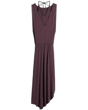 Lemaire Double Layer Drape Dress - Purple