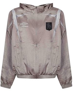 Umbro Satin Jester Track Jacket - Grey