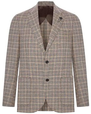 Lardini Tailored Single-Breasted Wool - Brown