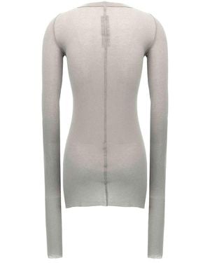 トップス Rick Owens  LS T Rick Owens Rib Ls T T-Shirt in Gray | Lyst