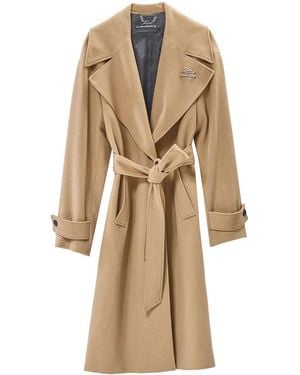 KARL LAGERFELD Soft Wool Coat - Natural