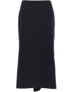 Victoria Beckham Kick Detail Skirt - Black