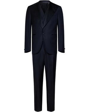 Franzese Collection Super James Bond Model Tuxedo Suit - Blue